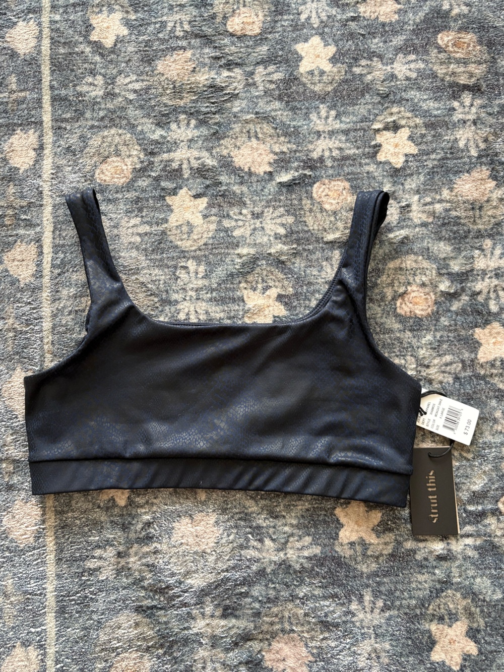 NWT Strut This Jolie Bra in Midnight Snake Sports Bra Size XL